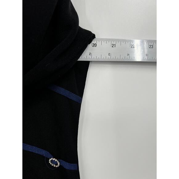 Exclusively Misook Black‎ Blue Knit Long Sleeve Blazer Jacket Size XS - Picture 6 of 7